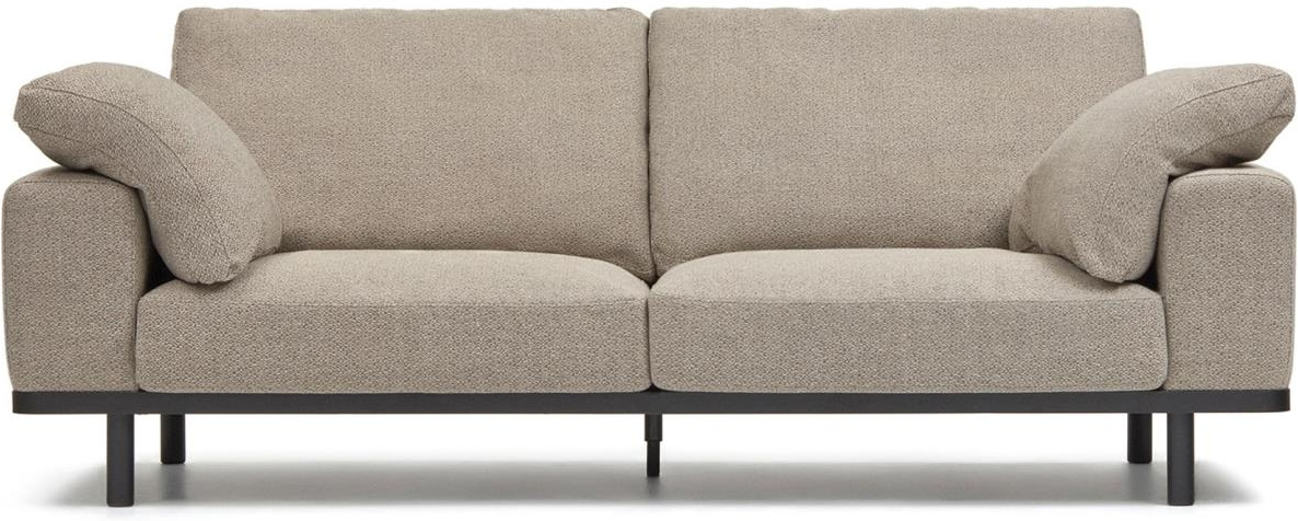 Kave Home Noa Sofa til 3 - Beige & Sort på Udsalg!