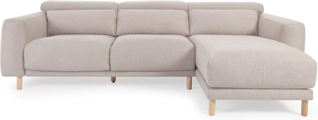 Elegant Højrevendt Beige Chaiselong Sofa til Stuen