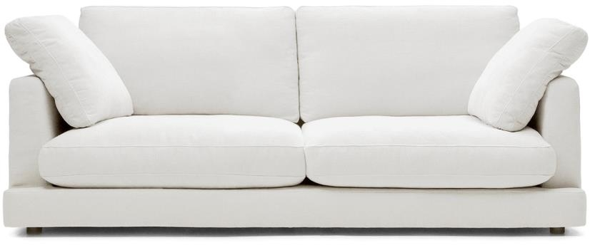 Antibakteriel 3-personers sofa Kave Home Gala – Hvid Chenille