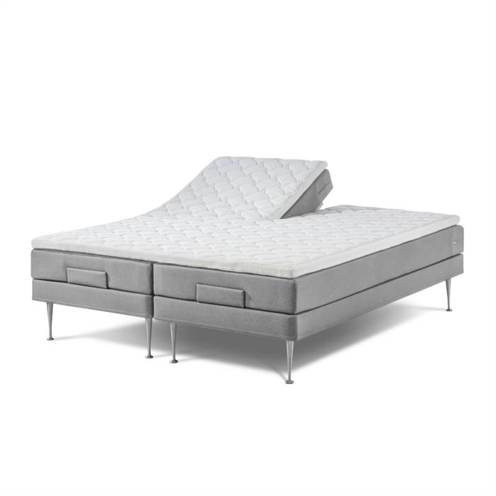 Lama First Elevationsseng 160x200 cm – Grå Tilbud!