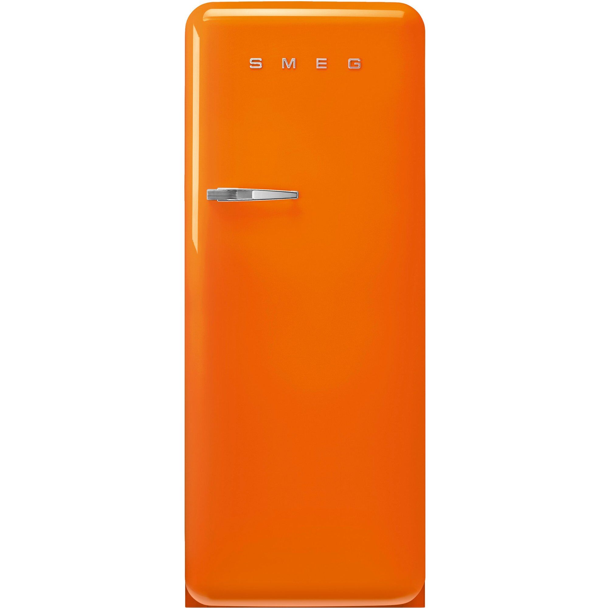 Smeg Fab28 Orange Køleskab med Fryser – Stilfuld Opgradering