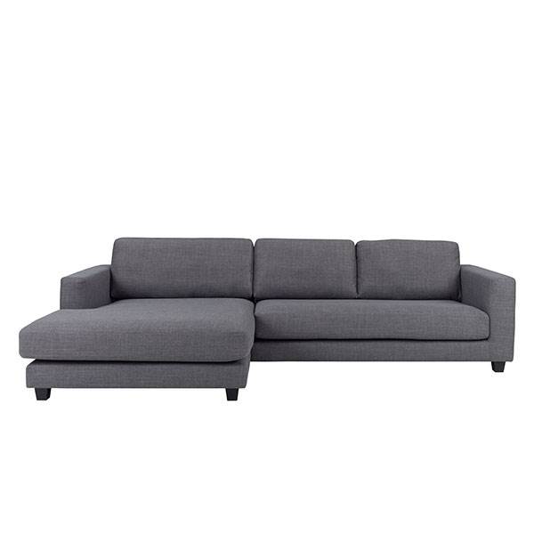 Maine 2,5 Pers. Sofa med Chaiselong – Grå Elegance Tilbud