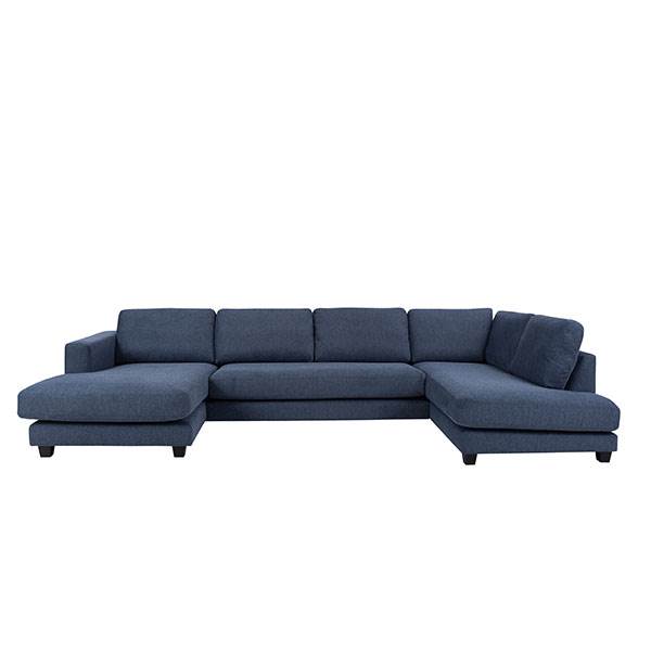 Elegant U-sofa Brego i Blå – Stilfuld Komfort til Hjemmet