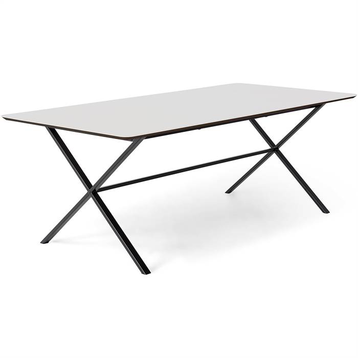 Meza By Hammel Spisebord Boat – Hvid Laminat med Tillæg