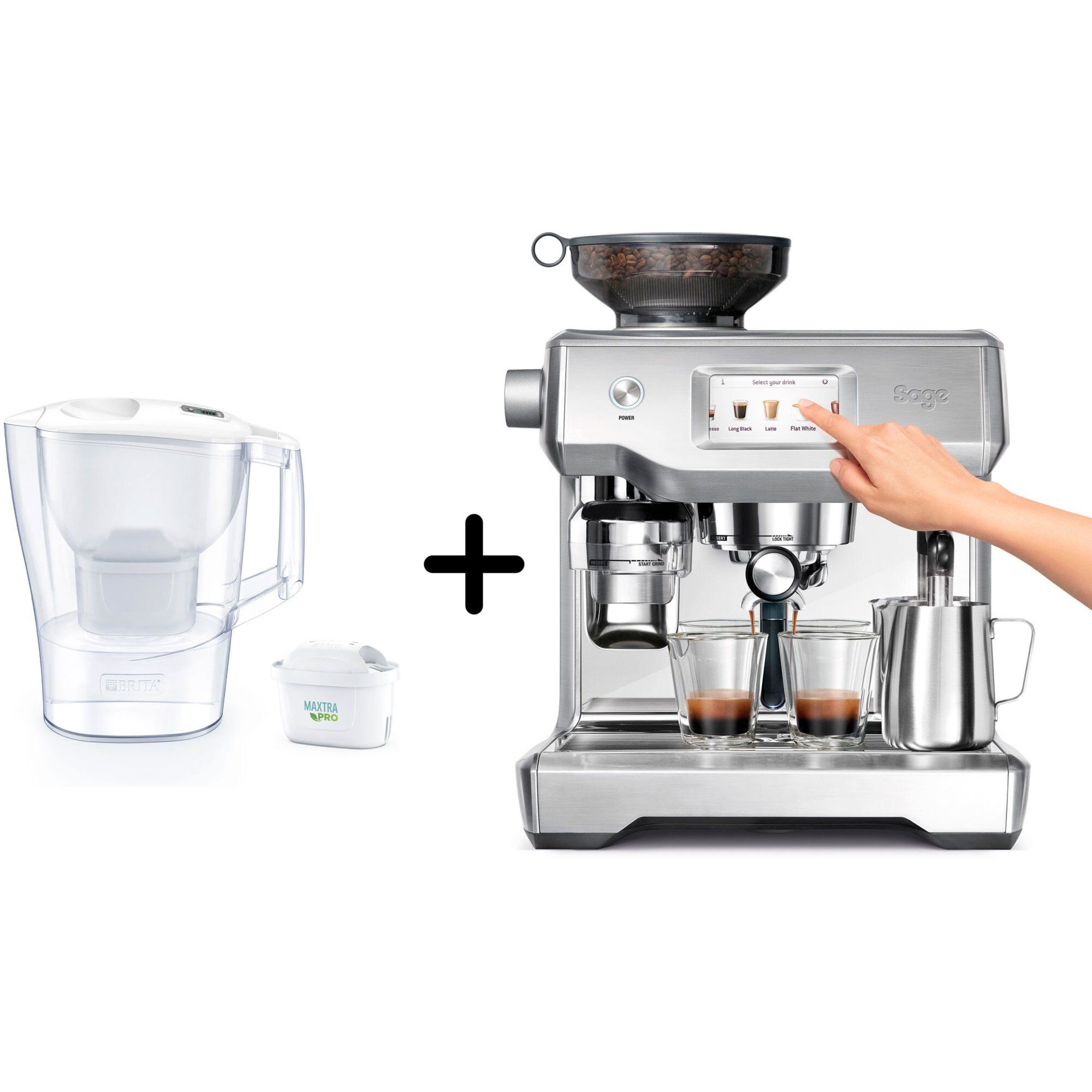 Sage SES990 Oracle Touch Espressomaskine med Brita Kande
