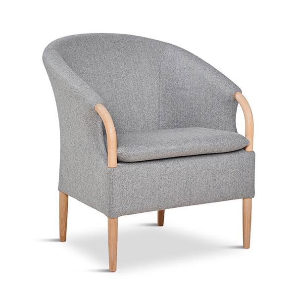 Nielaus Opus Lænestol i Grå Stof – Tidløst Design