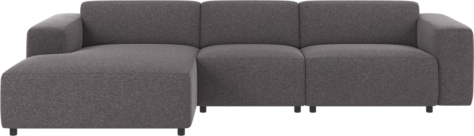 Chaiselongsofa Venstrevendt Rowico Willard Brenda Mørkegrå Polyester 312   Bred Scandi Modul Med Koldskum   Zigzag-fjedre Fsc-certificeret Trækerne
