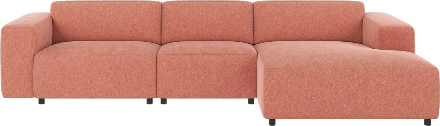 Chaiselongsofa Rowico Willard Modulopbygget Højrevendt Brenda Rød Stof 312x161