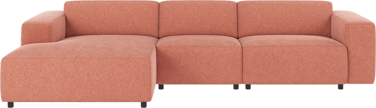 Chaiselongsofa Rowico Willard Brenda 52 Rød Venstrevendt Modulopbygget 312   161