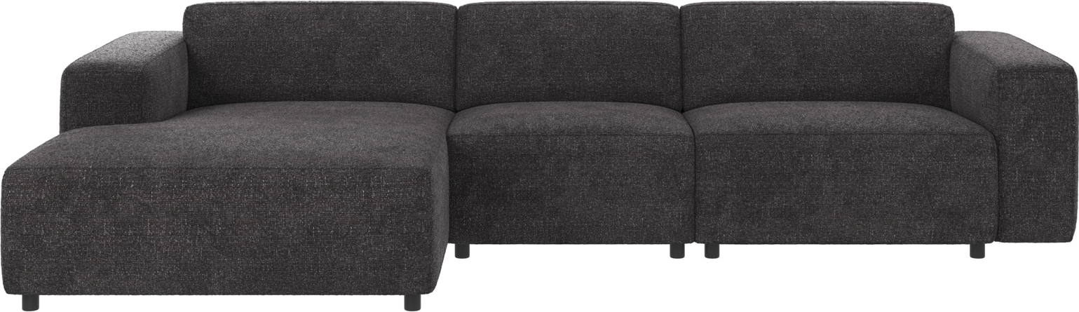 Chaiselongsofa Venstrevendt Rowico Willard Nordisk Design Mørkegrå Polyester Modulopbygget  Slidstærk Robin 66  312x161