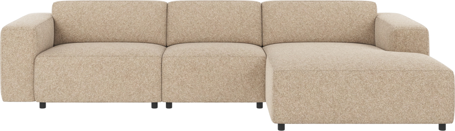 Chaiselongsofa Rowico Willard Højrevendt Beige Polyester Bobby 312x161