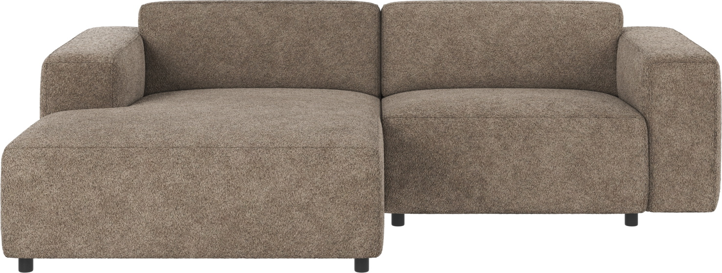 Rowico Willard Venstrevendt Chaiselongsofa   Mørk Beige Anna   Stof 234ã 161     Fscâ -mix Stel  Nozag-fjedre   -koldskum
