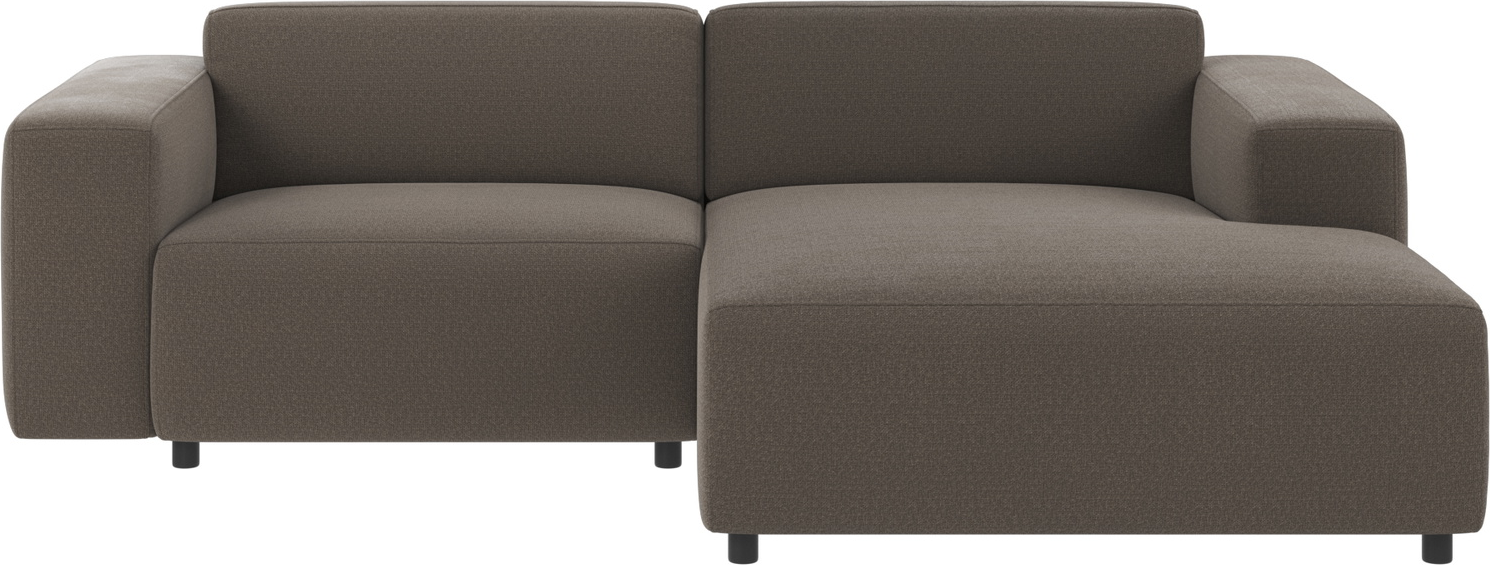 -personers Sofa Rowico Willard   Mellemgrå Rita 108 Stof Med Chaiselong  Skandinavisk Design H70ã B234ã D161