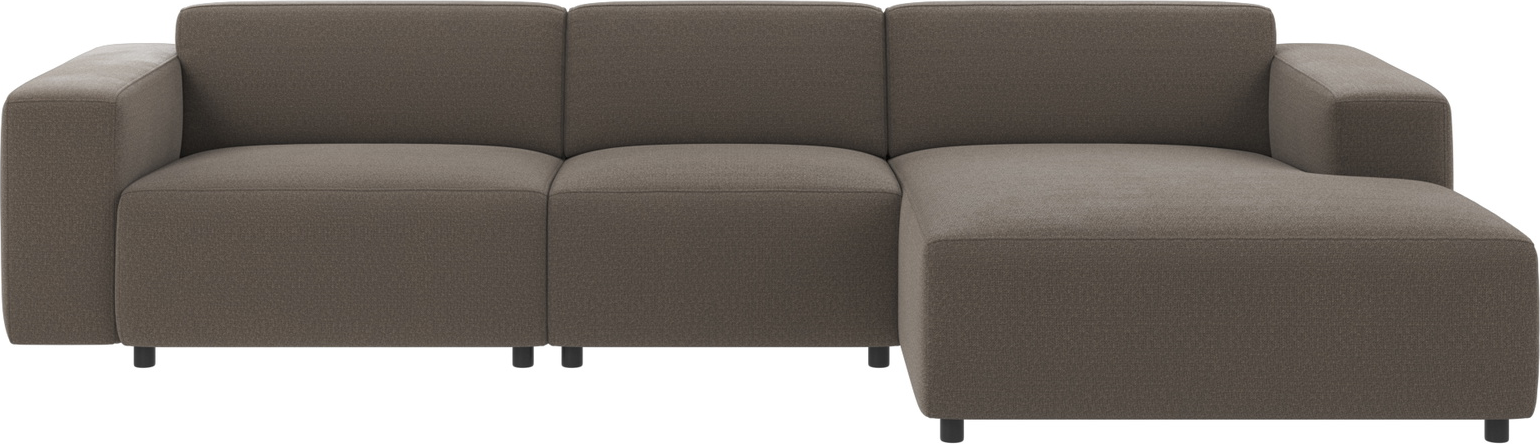 -personers Modulsofa Rowico Willard Mellemgrå Rita Polyester 100 000 Martindale Med Koldskum   Zigzag-fjedre