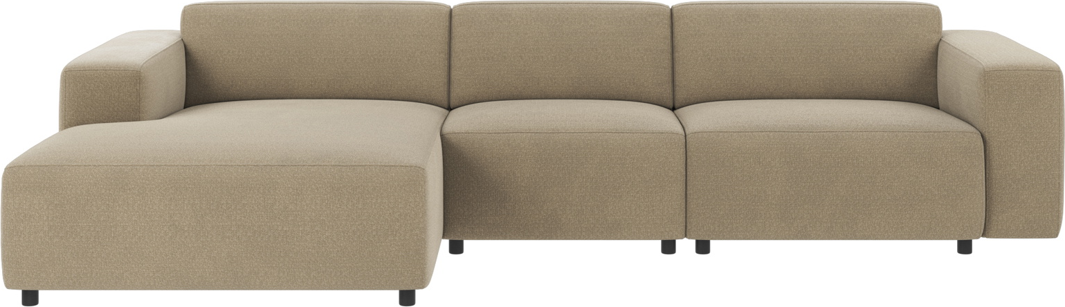 Chaiselongsofa Rowico Willard Mørk Beige Rita Polyester Modulbar 312x161