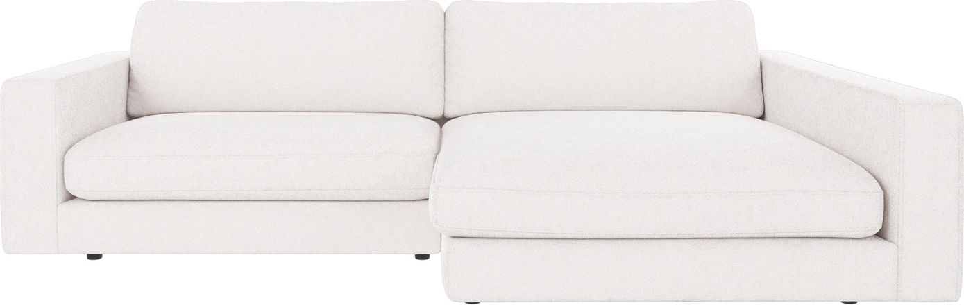 Chaiselongsofa Højrevendt Rowico Duncan   Hvidt Bobby-stof 78x258x150