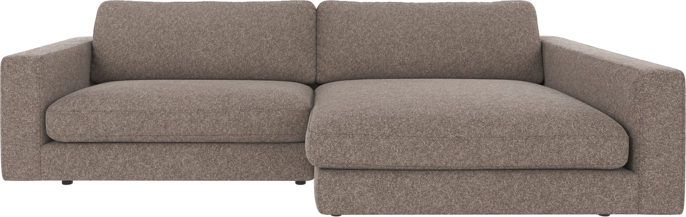 Chaiselongsofa Rowico Duncan Højrevendt Mørk Beige 100  Polyester Slidstærk Melange 258ã 150