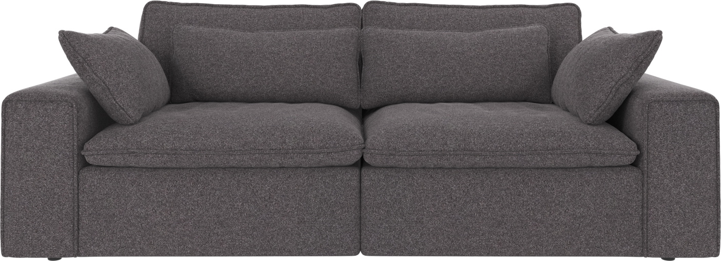 -personers Sofa Rowico Rawlins Mørkegrå Brenda 18 Stof H85ã B226ã D116   Fsc-mix 100   Polyester Martindale 30 000 Dybt Sæde Brede Armlæn