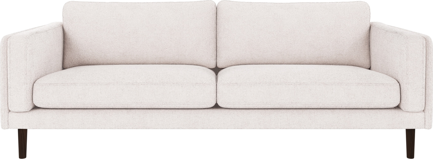-personers Sofa Rowico Braden Hvid Greg   Polyester Med Lakerede Egetræsben 216ã 87ã 78