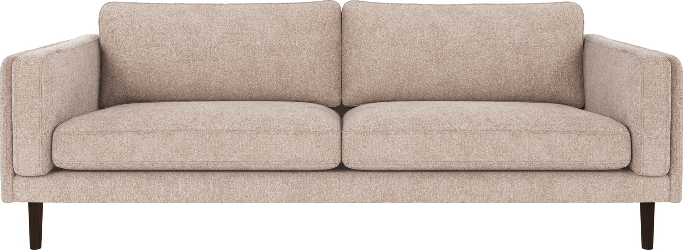 -personers Sofa Rowico Braden Nordisk Design Lys Beige Lakerede Egetræsben 216x87x78
