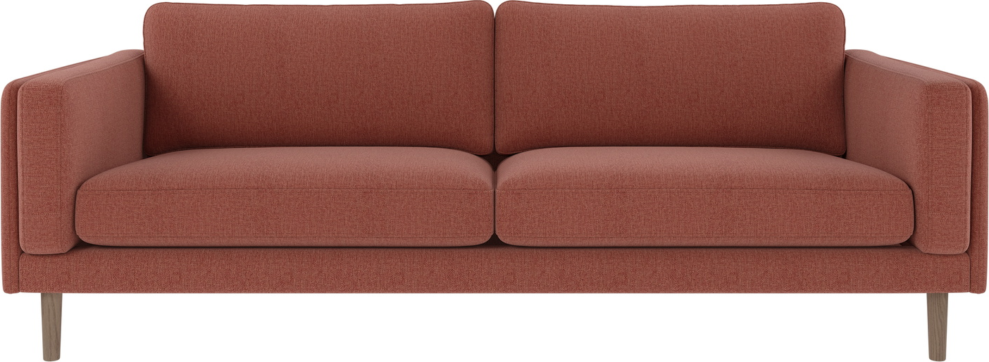 Rowico Braden  -personers Sofa Rød Hvidkalk ø216ã 87ã 78   Polyester Fscâ -mix