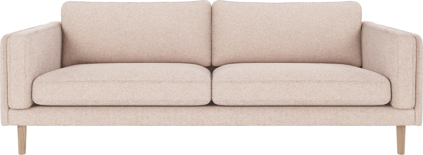 Rowico Braden  -personers Sofa   Lysebeige Max 01 Stof Med Hvidvaskede Egetræben