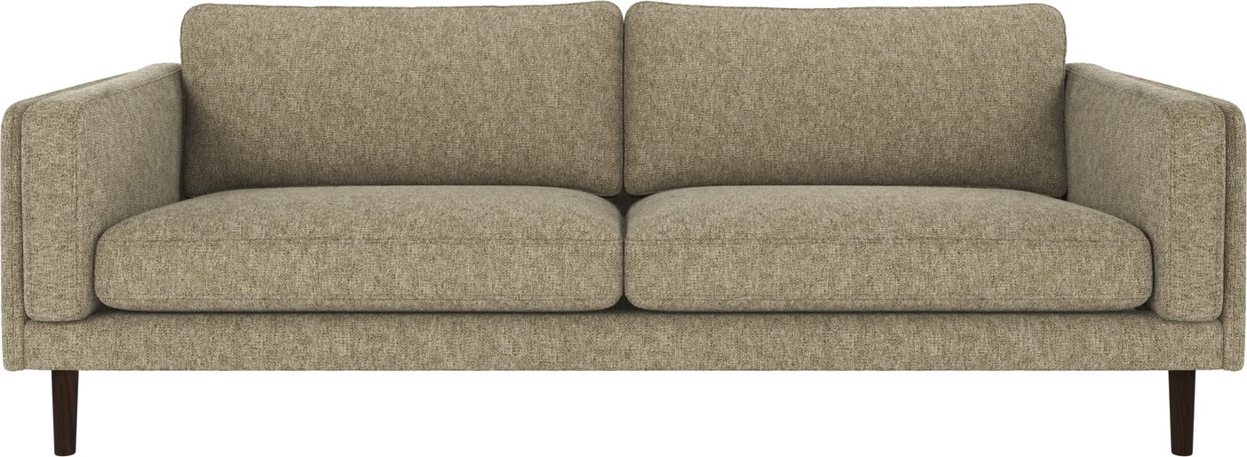 -personers Sofa Rowico Braden Max 55 Grøn Brun Skandinavisk Design Med Lakerede Egetræsben