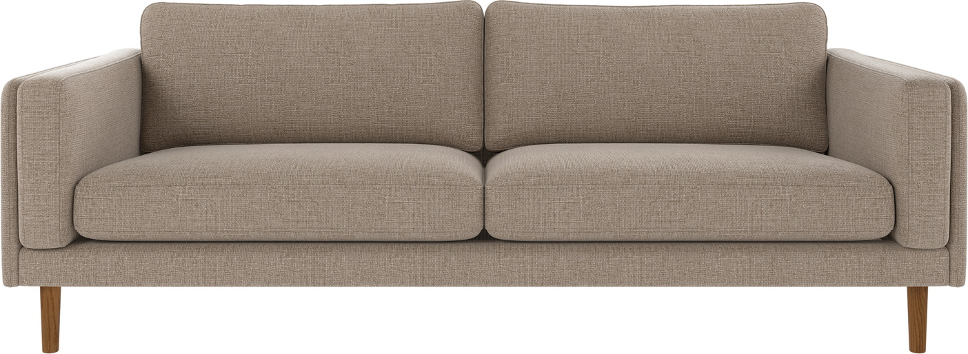-personers Sofa Rowico Braden Grå-beige Polyester Med Fscâ -certificeret Egetræsramme