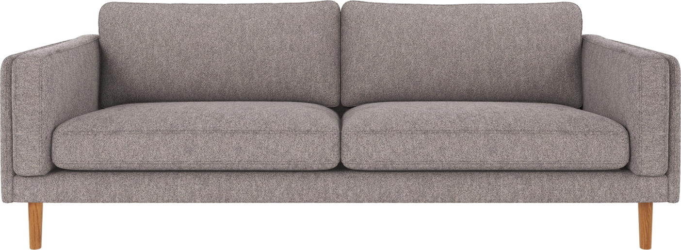 -personers Sofa Rowico Braden Gråt Stof   Lakerede Egetræsben Tidløst Design Høj Komfort