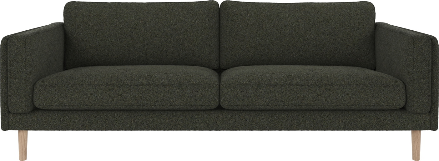 -personers Sofa Rowico Braden   Grøn Alice-stof   Hvidkalket Træramme  Fsc-mix  B216   D87   H78