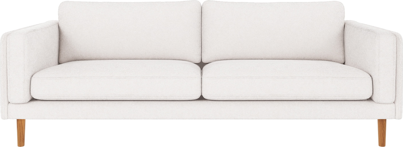 -personers Sofa Rowico Braden   Hvidt Bobby-stof Med Fsc-certificerede Egetræsben 216