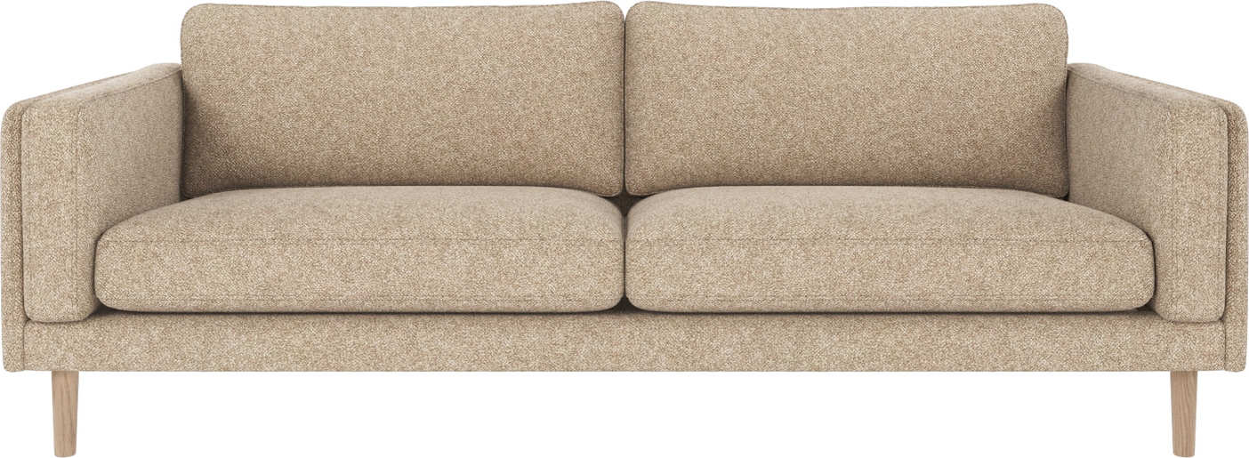 -personers Sofa Rowico Braden Beige Med Hvidvaskede Egetræsben B216ã D87ã H78