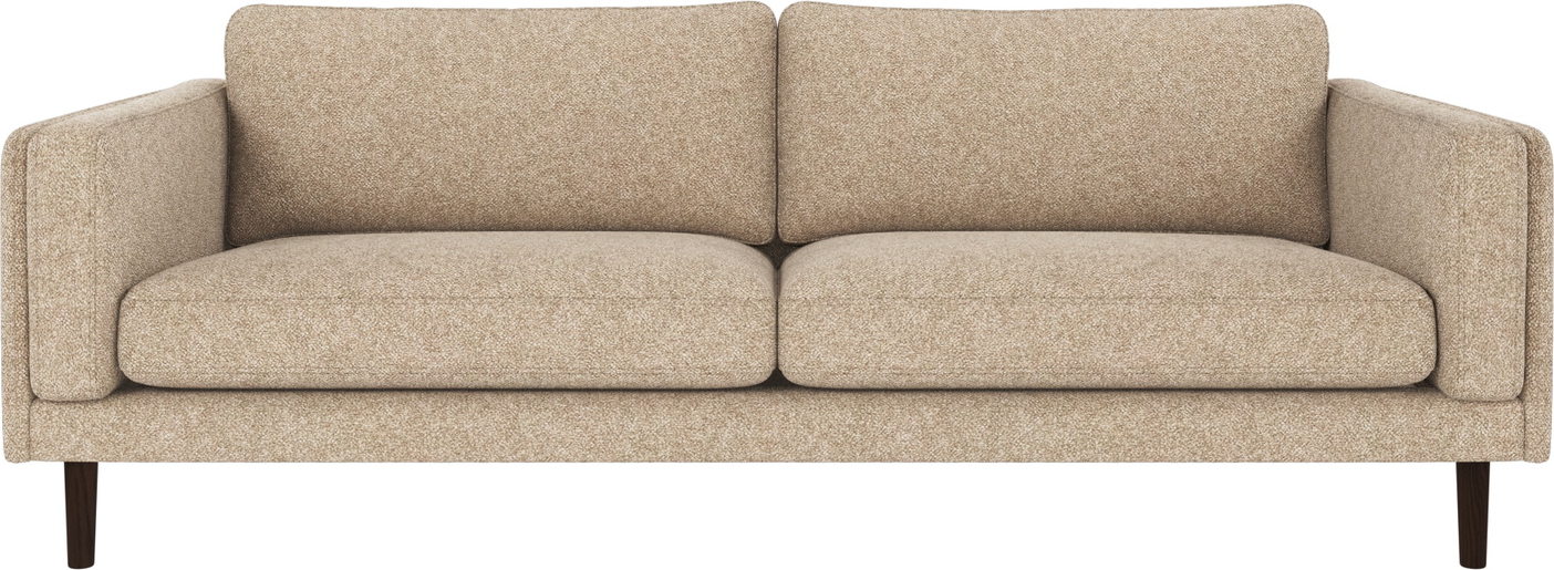 -personers Sofa Rowico Braden   Beige Brun Bobby-stof  Fsc-mix Træstel  Nozag-fjedre   -skum  216x87x78