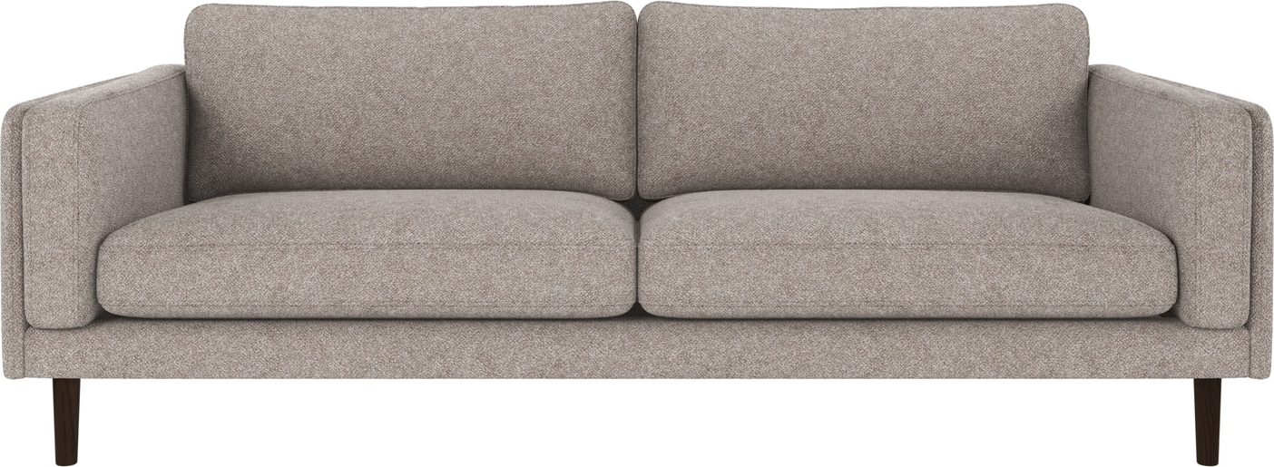 -personers Sofa Rowico Braden Gråbrun   Bobby Polyesterstof  Ben   Massivt Egetræ  216ã 87ã 78
