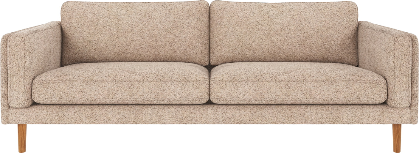 -personers Sofa Rowico Braden Anna   Polyesterstof Lys Beige 216ã 87   Lakerede Egetræsben