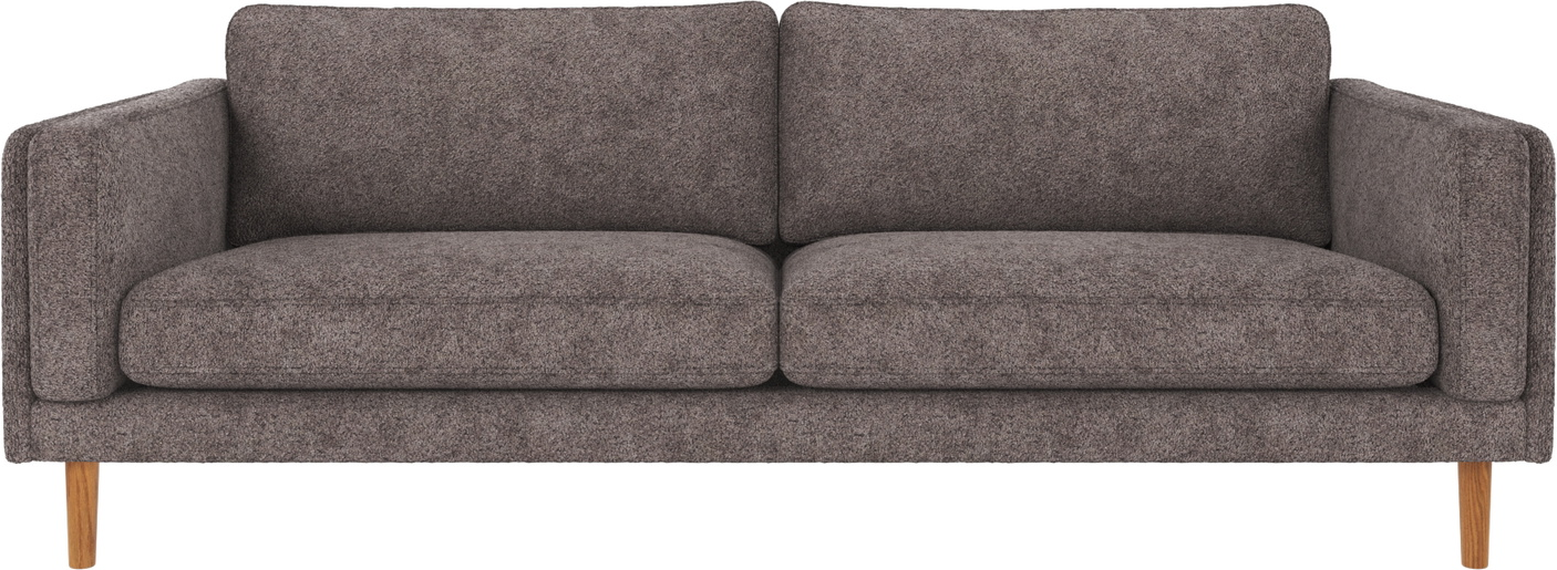 -personers Sofa Rowico Braden Nordisk Design Mørkegrå Anna 18 Polyesterstof Egetræsben 216x87x78