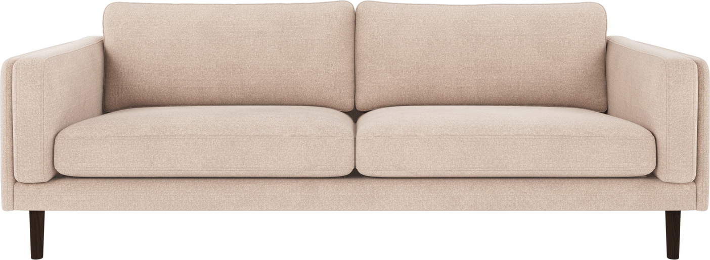 -personers Sofa Rowico Braden Rita   Lys Beige Med Lakerede Egetræsben