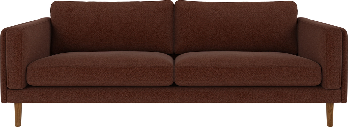 -personers Sofa Rowico Braden Rita Rød Polyester Med Lakerede  -ben Fsc-mix 216x87x78