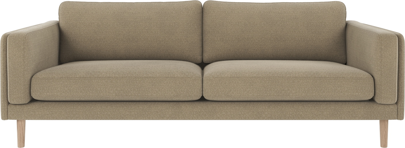 -personers Sofa Rowico Braden Mørk Beige Polyester Rita 109 Hvidvaskede Fsc-mix Egetræsben