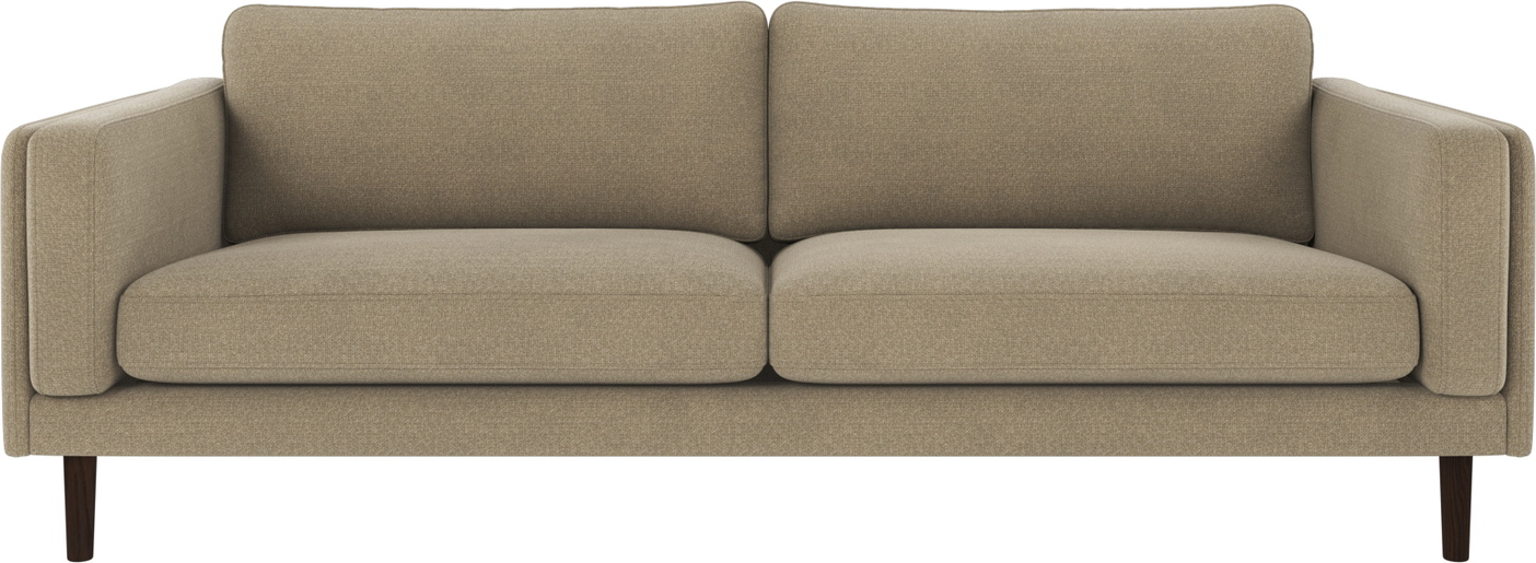 -personers Sofa Rowico Braden   Mørk Beige Rita Stof Fscâ -mix Træ H78ã B216ã D87