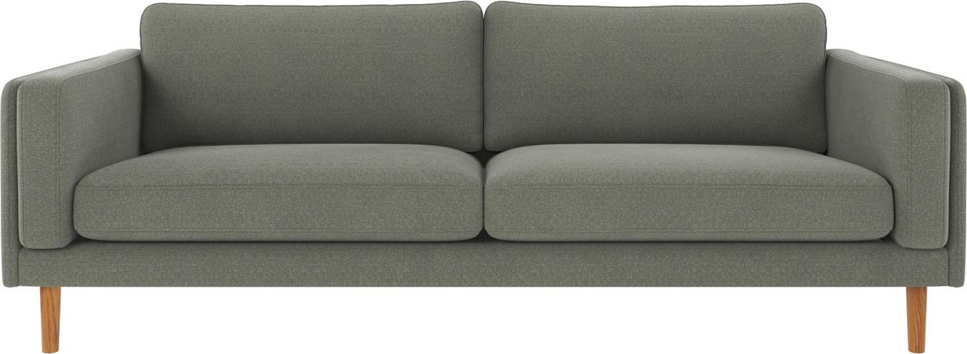 Rowico Braden  -personers Sofa Grøn Rita 158 Med Lakerede Egetræsben 216   Bred