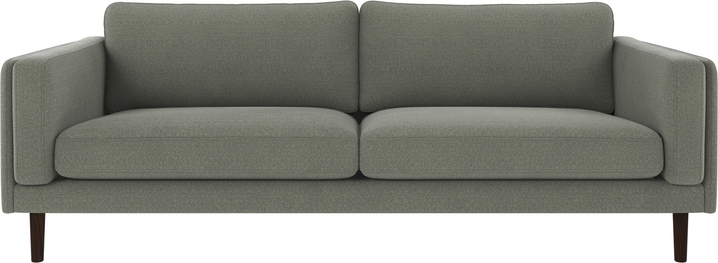 -personers Sofa Rowico Braden   Moderne Nordisk Design  Grønt Rita-tekstilstof   Lakerede Egetræsben