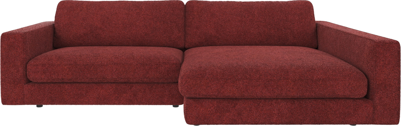 Chaiselongsofa Rowico Duncan Højrevendt Anna   Polyester Rød 78x258x150