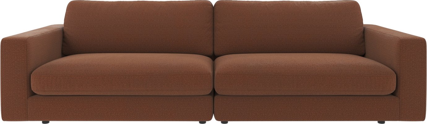 -personers Sofa Rowico Duncan Rita Rød Polyesterstof 258x103   Slidstærk