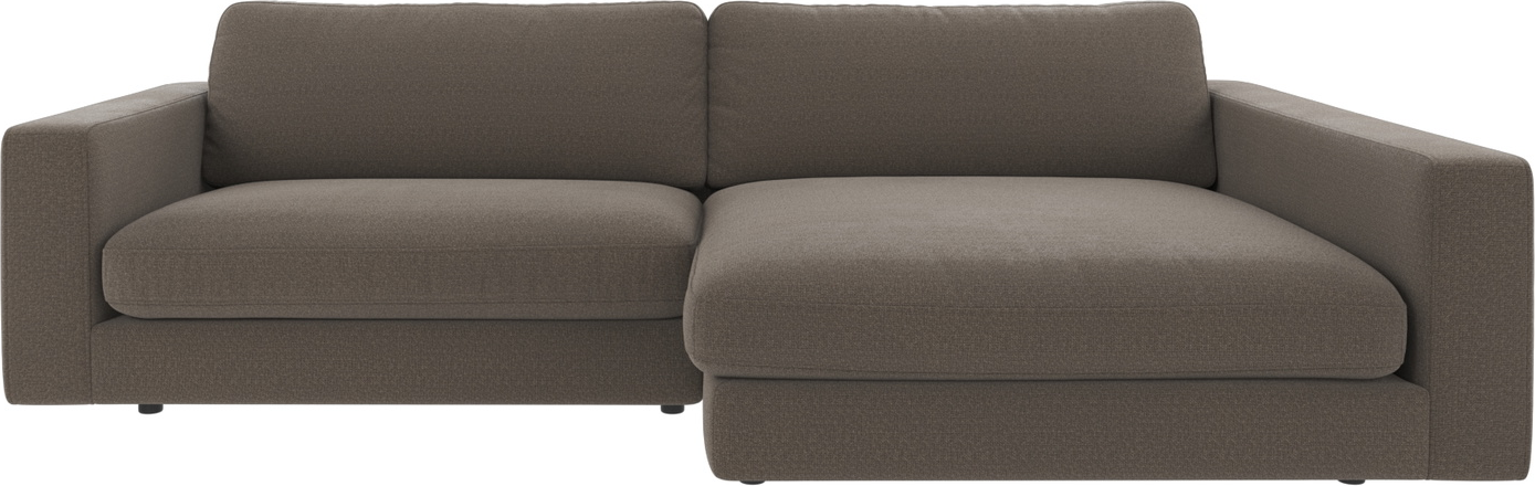 Chaiselongsofa Rowico Duncan Rita Modul Højrevendt Mellemgrå Stof B258xd150