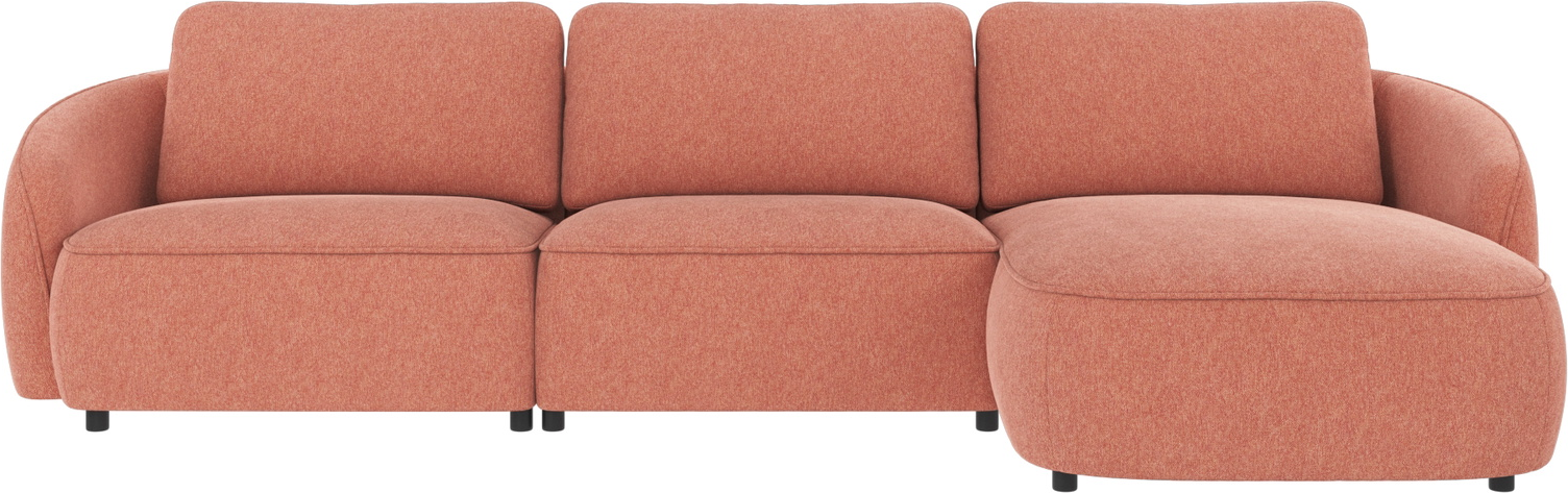 Rowico Norris Chaiselongsofa Højrevendt  -personers Brenda 52 Rød Polyester 319   Bred