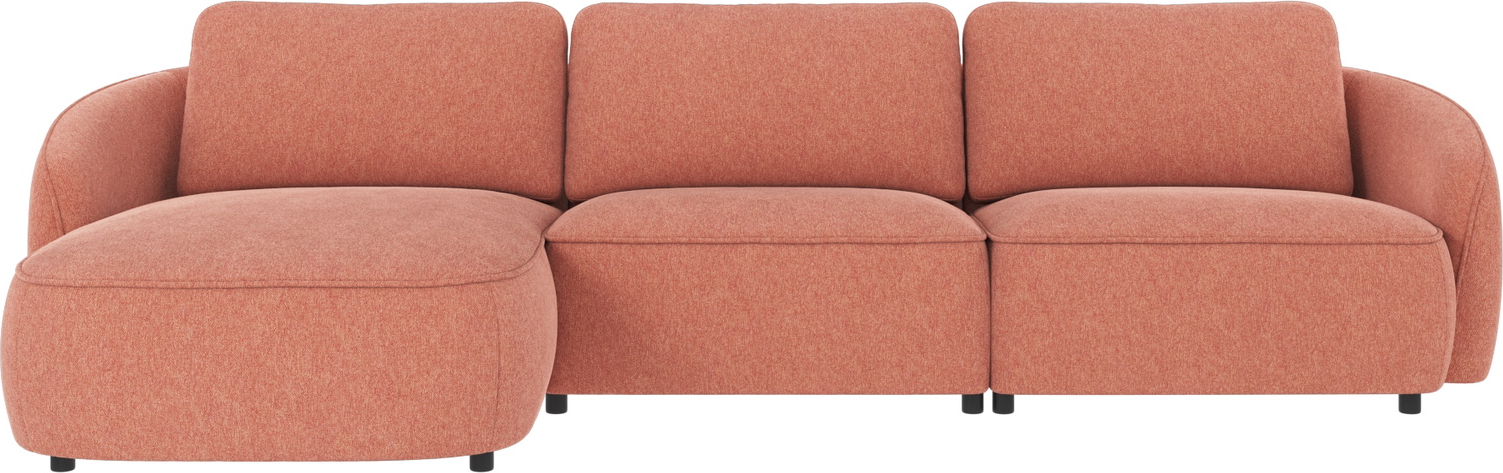Chaiselongsofa Venstrevendt Rowico Norris Brenda 52 Polyester Rød 319x162   Fsc-mix Ramme Nozag-fjedre