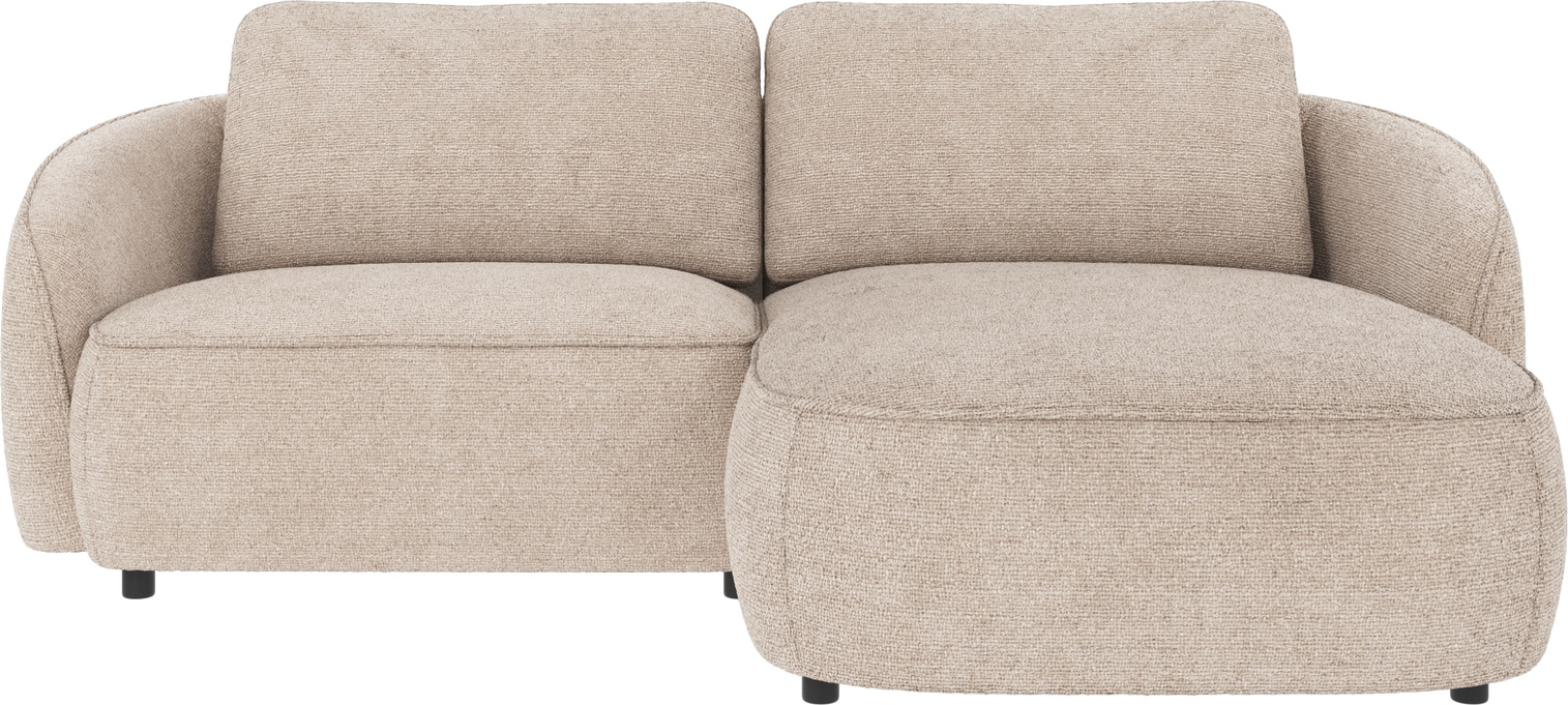 Chaiselongsofa Rowico Norris Højrevendt Lysegrå Robin Stof 226x162   Med Zigzag-fjedre   High Resilience-skum