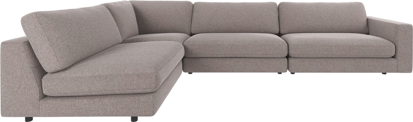 Hjørnesofa Modulsofa Rowico Duncan Gråbeige Polyester Brenda 345x216