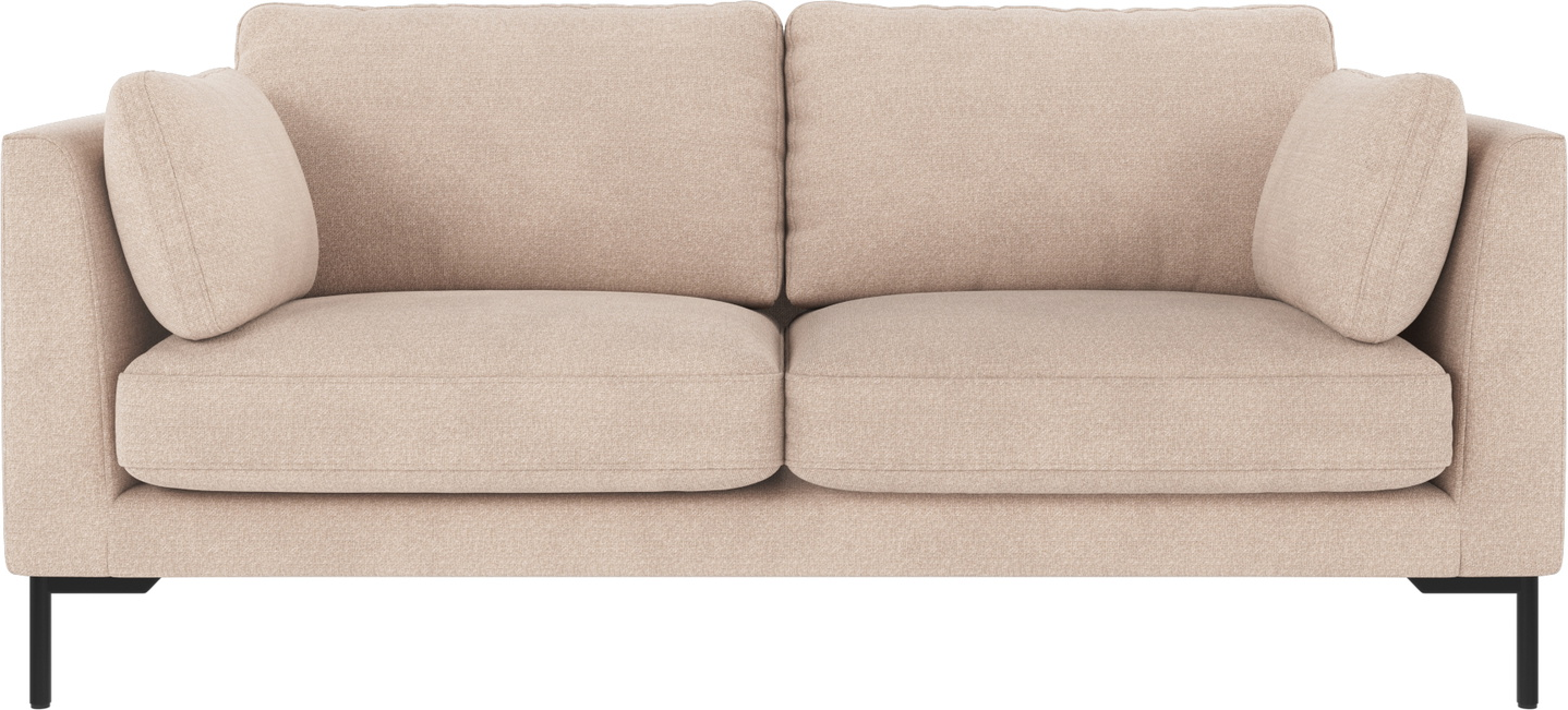 -personers Sofa Rowico Corwin   Lysebeige Polyester   Sort Metalben  83ã 190ã 98